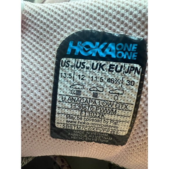 HOKA One One Anacapa Low GTX Women's 13.5 Waterproof Hiking Shoes GORE-TEX Shoes - Picture 7 of 16